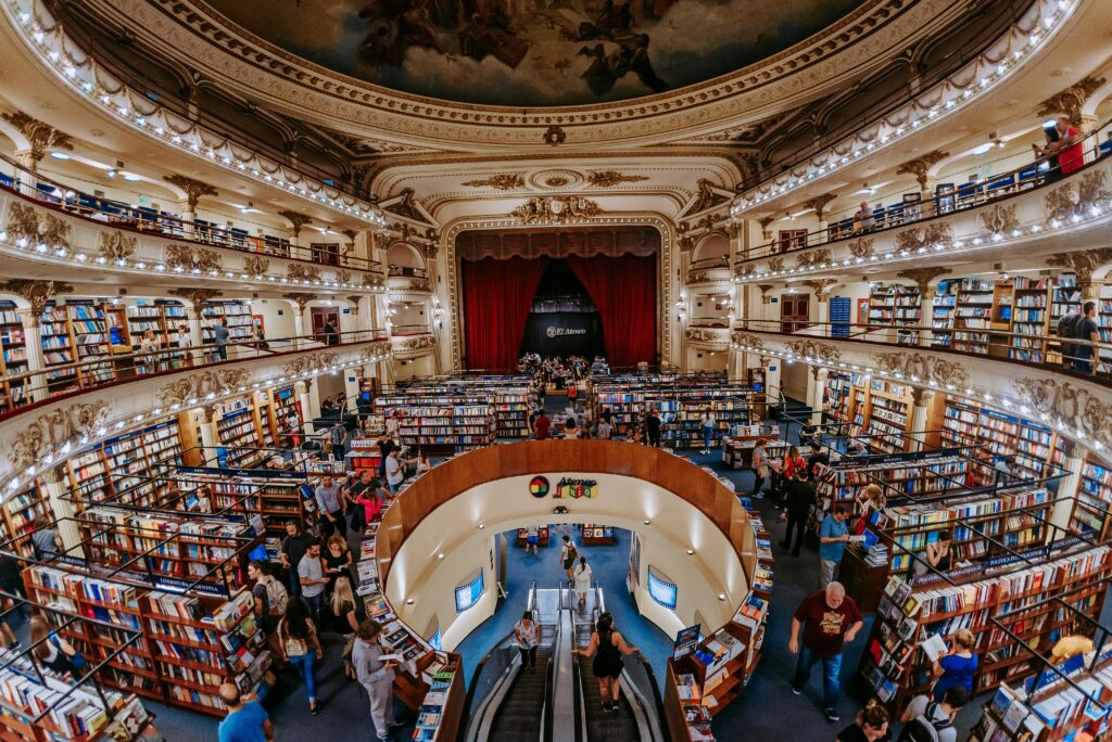 pexels-photo-7858378-7858378 Crowd in a Theater Bookstore